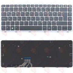 Hp EliteBook Folio 1040 G2 Klavye Tuş Takımı Tuş Seti Gri Türkçe