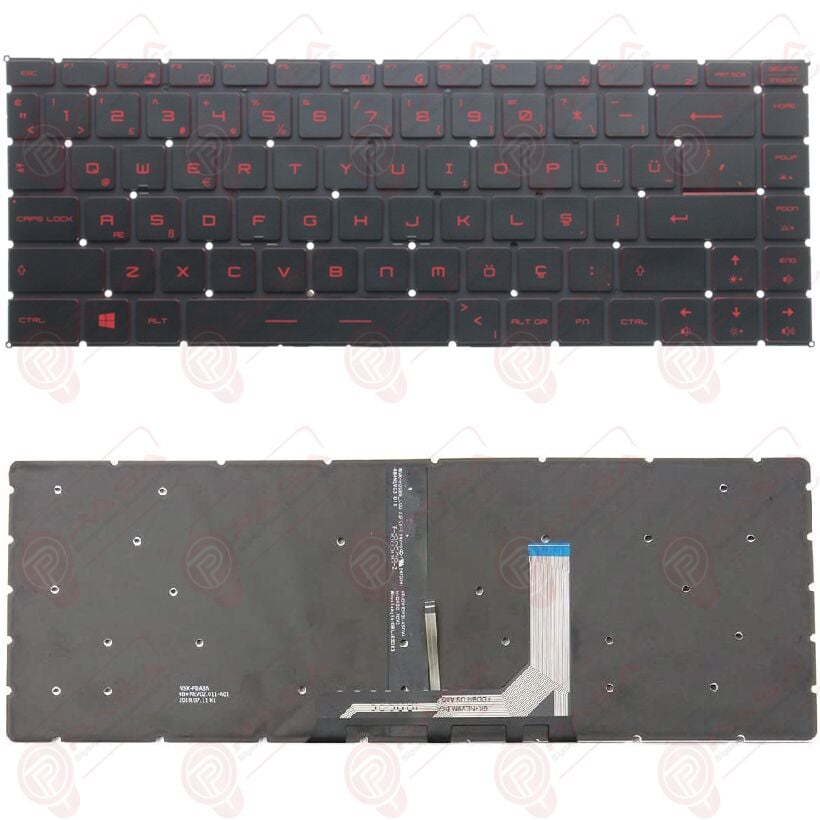 MSI GF63 Thin 10UC-674TR Klavye Tuş Takımı Işıklı Kırmızı Tuş TR