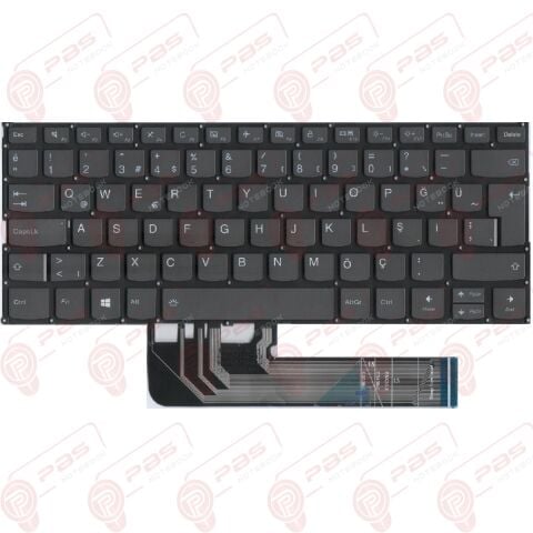 Lenovo ideaPad C340-14IML, 81TK, 81XN Klavye Tuş Takımı ışıklı Gri Tuş Seti Q Türkçe