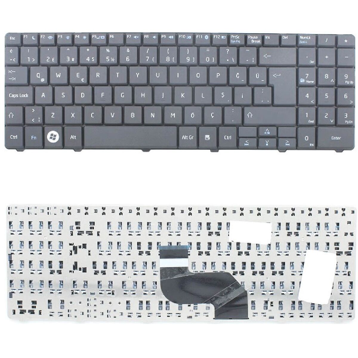 Grundig GNB 1562 A2 i3, 13Y-GNB1562A2I3 Klavye Tuş Takımı Q Siyah Renk Türkçe Keyboard