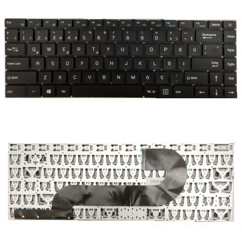 Casper Nirvana C350.4000-4D00B, C350.4000-4D00X Uyumlu Klavye Tuş Takımı Tuş Seti Siyah Türkçe