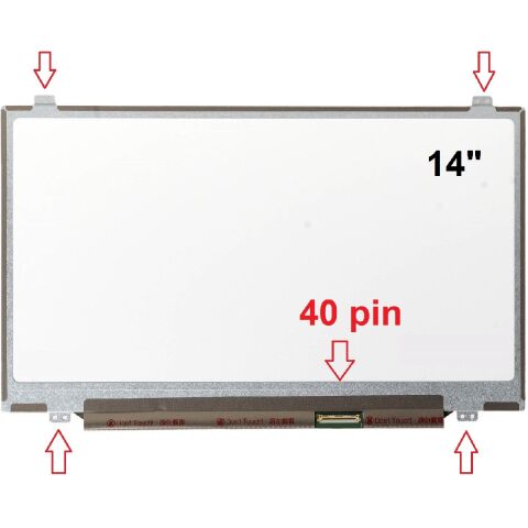 Asus P450V, P450VB, P450VC Ekran 14 Slim 40 Pin Screen