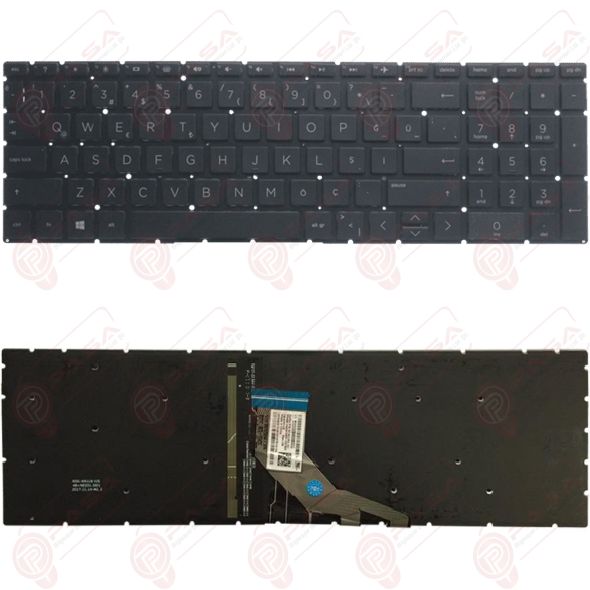 Hp 15-DA1028NT, 15-DA1029NT, 15-DA1031NT, 15-DA1032NT Klavye Tuş Takımı Tuş Seti Işıklı Siyah Türkçe