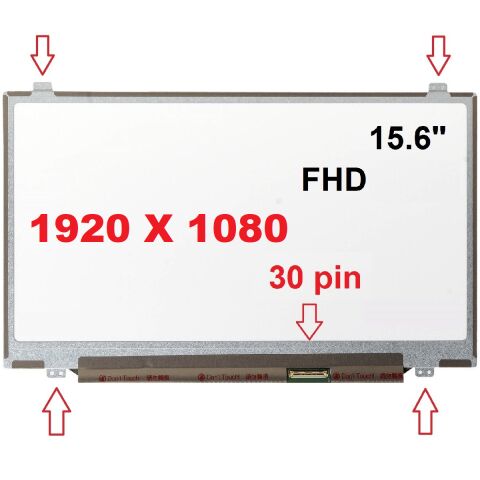 Acer Aspire A315-51-389A, A315-51-39UT Uyumlu Ekran Panel 15.6 Slim 30 Pin 1920 x 1080 FHD