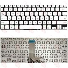 Asus R409M, R409MD, R409V, R409VB, R409VC, R409VE Klavye Gümüş Tuş Takımı Tuş Seti Türkçe