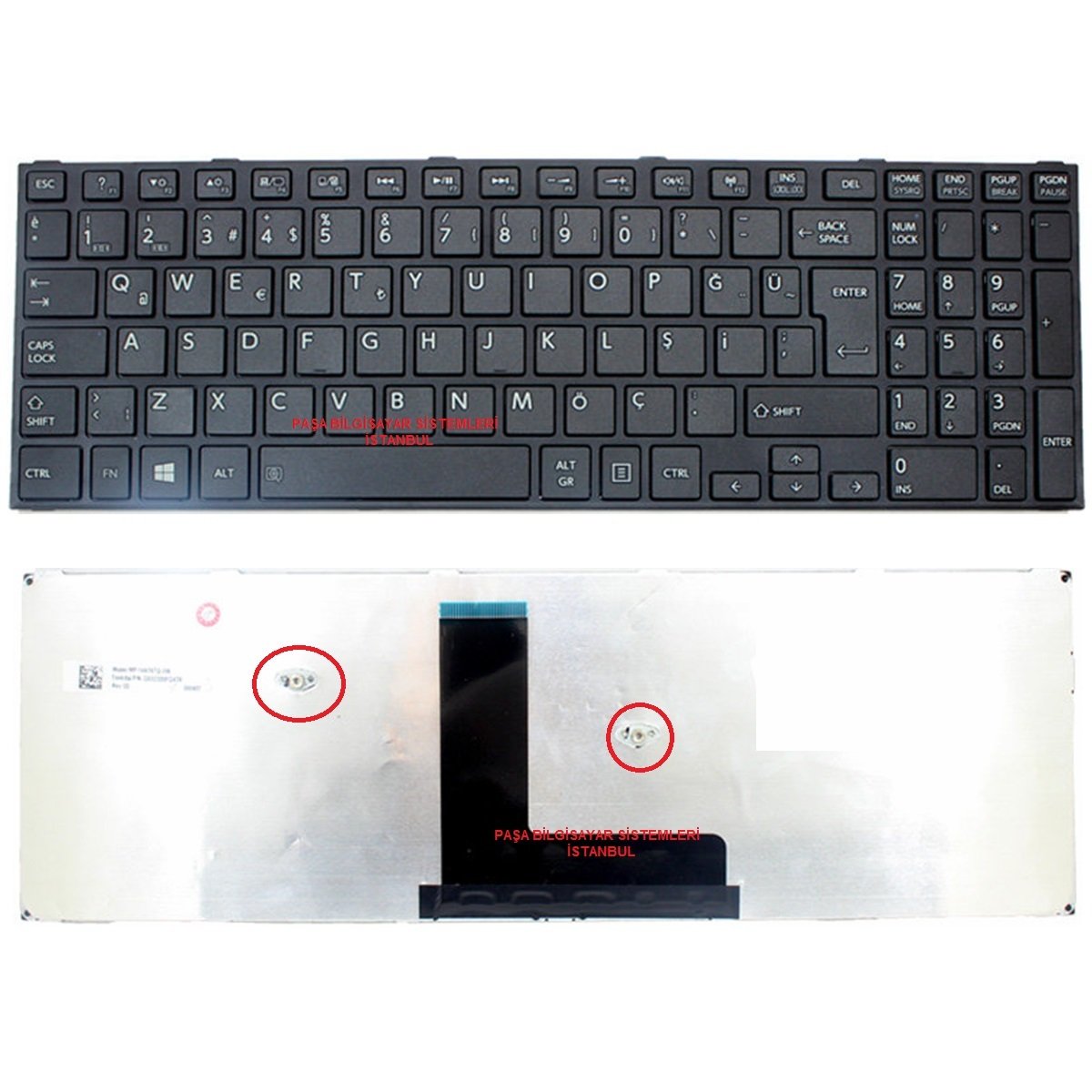 Toshiba Satellite C55DT-B, C55T-B Klavye Tuş Takımı Siyah TR