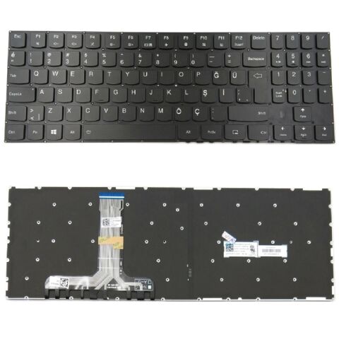 Lenovo V160420JK1, V160420JS1 Uyumlu Klavye Led Işıklı Tuş Takımı Siyah Türkçe