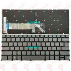 Lenovo V14 G2-ALC, 82KC Uyumlu Klavye Led Işıklı Gri Tuş Takımı Tuş Seti Türkçe