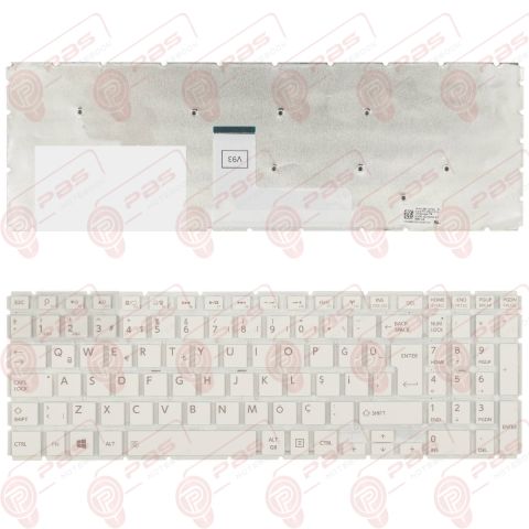 Toshiba Satellite L50-B-11M, L50-B-11P Klavye Beyaz Tuş Takımı Türkçe Q Tuş Yapısı