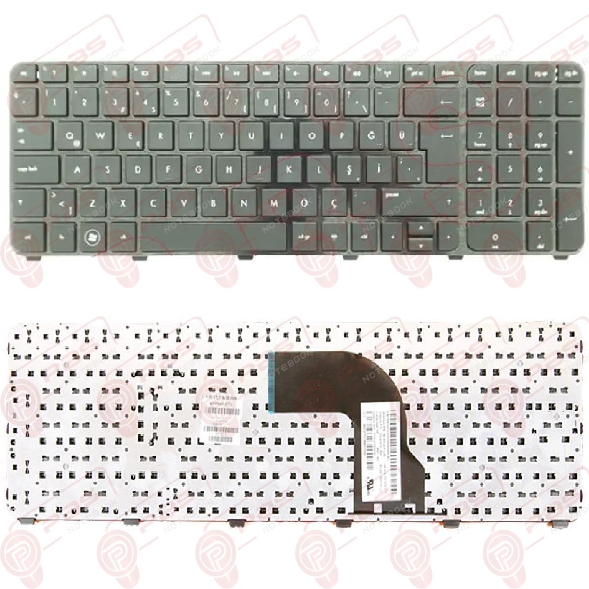 Hp 670323-001, 670323-141, 678016-001, 678016-141 Klavye Tuş Takımı Tuş Seti Siyah Türkçe