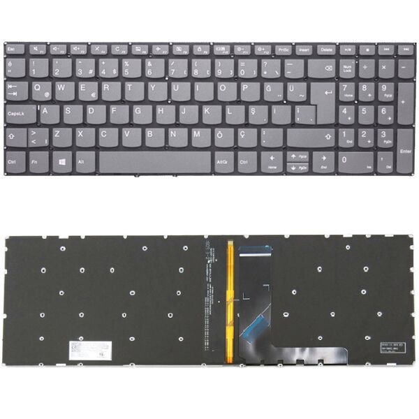 Lenovo ideaPad S340-15API, 81NC, 81QG Klavye Led Işıklı Gri TR