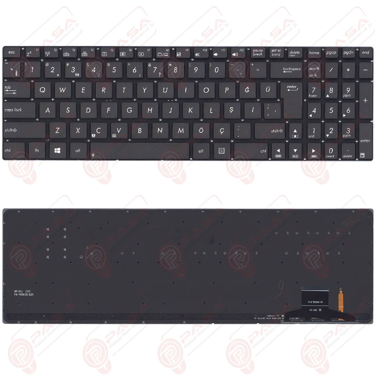 Asus UX51, UX51V, UX51VZ, UX51VZ-DB114H Klavye Tuş Takımı Tuş Seti Led Işıklı Siyah Türkçe