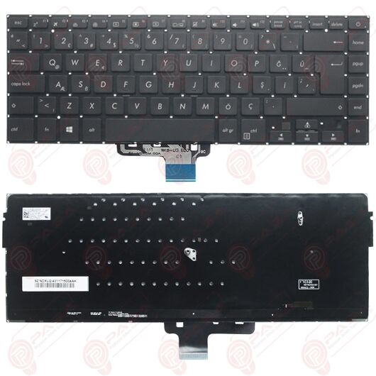 Asus S510UQ-BQ262T, S510UQ-BQ263T, S510UQ-BQ266T Klavye Tuş Takımı Tuş Seti Led Işıklı Siyah Türkçe