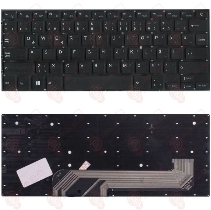 Hometech HTBook 14A Klavye Tuş Takımı Tuş Seti Siyah Türkçe