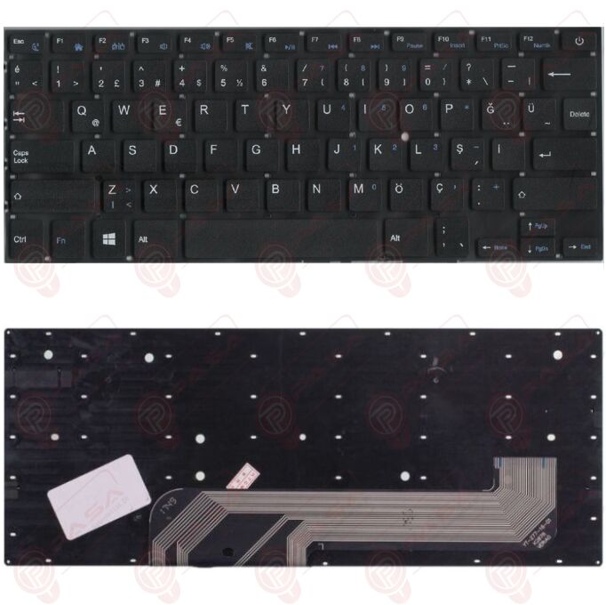 YXT-NB92-05 Klavye Tuş Takımı Tuş Seti Siyah Türkçe