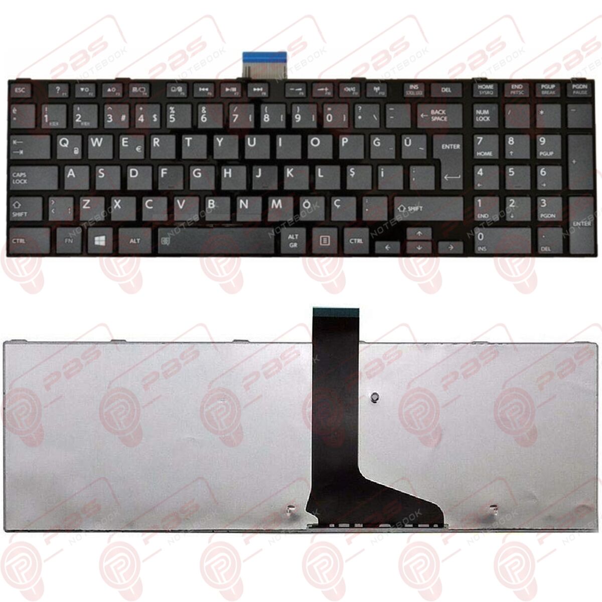 Toshiba Satellite C855-148 Klavye Tuş Takımı ÇERÇEVELİ TİP Tuş Seti Q TR Siyah Renk