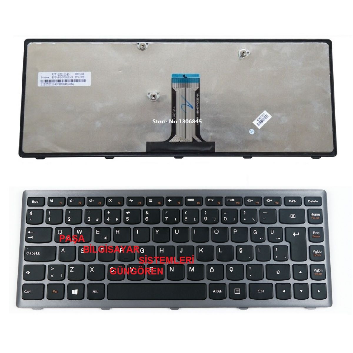 Lenovo ideaPad Z410, 20292, 80BC Klavye Gri TR