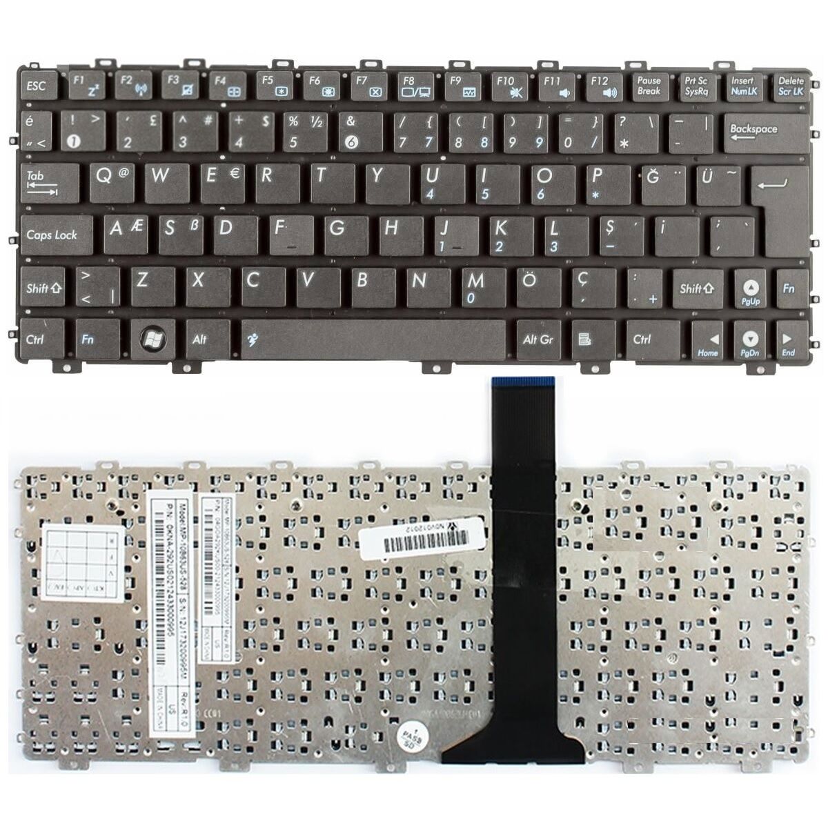 Asus Eee Pc 1011C, 1011CX, 1011P, 1011PX Klavye Tuş Takımı Siyah Renk Q TR