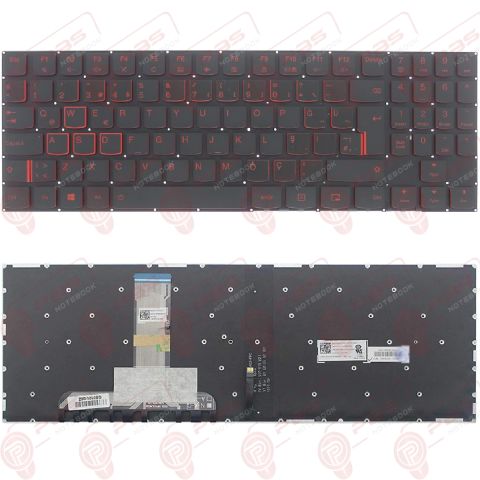 Lenovo Legion Y520-15IKBN, 80WK Uyumlu Klavye Işıklı Kırmızı Tuş Takımı Tuş Seti Türkçe