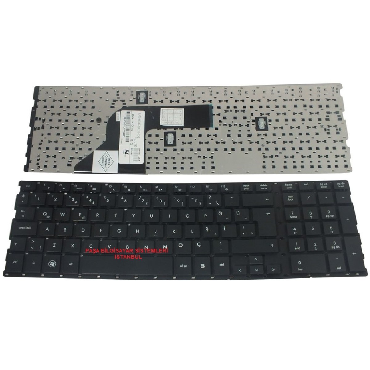 Hp 536537-001, 536537-141 Klavye Tuş Takımı Tuş Seti Siyah Türkçe