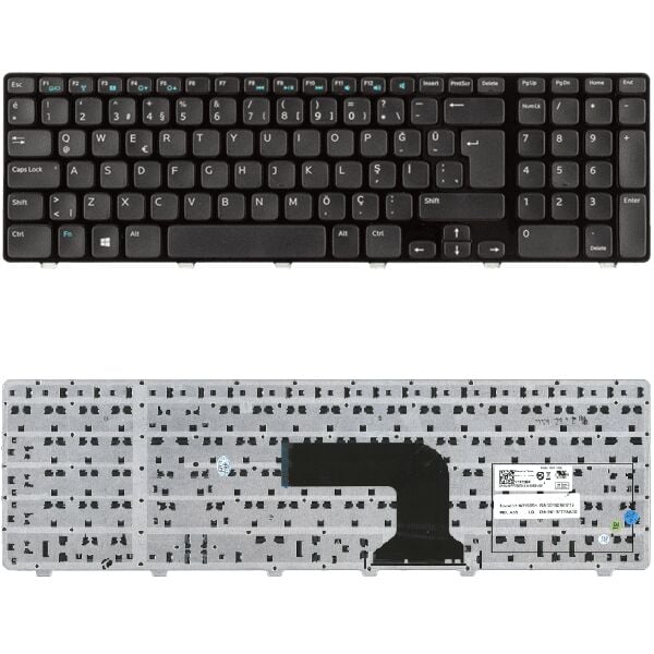 Dell CF88G, 0CF88G, JJNFF, 0JJNFF Klavye Tuş Takımı Tuş Seti Siyah Türkçe