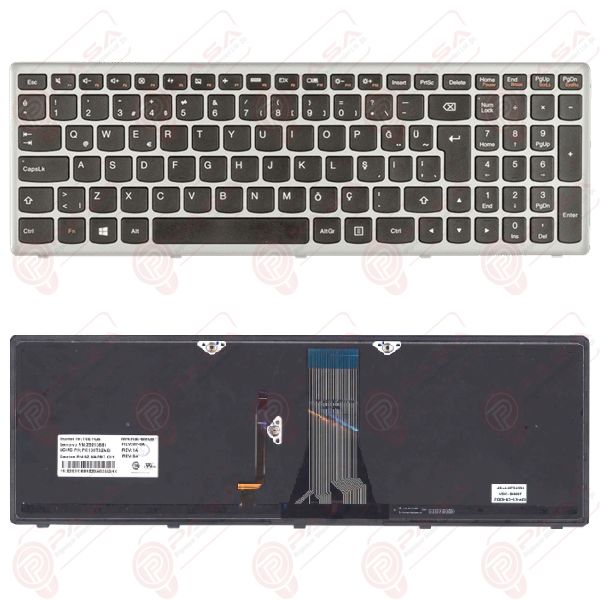 Lenovo ideaPad S510P Klavye Led Işıklı Gri TR