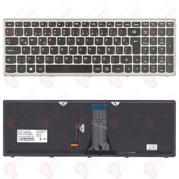 Lenovo T6E1-TUR, NSK-BMQBT Klavye Led Işıklı Gri TR