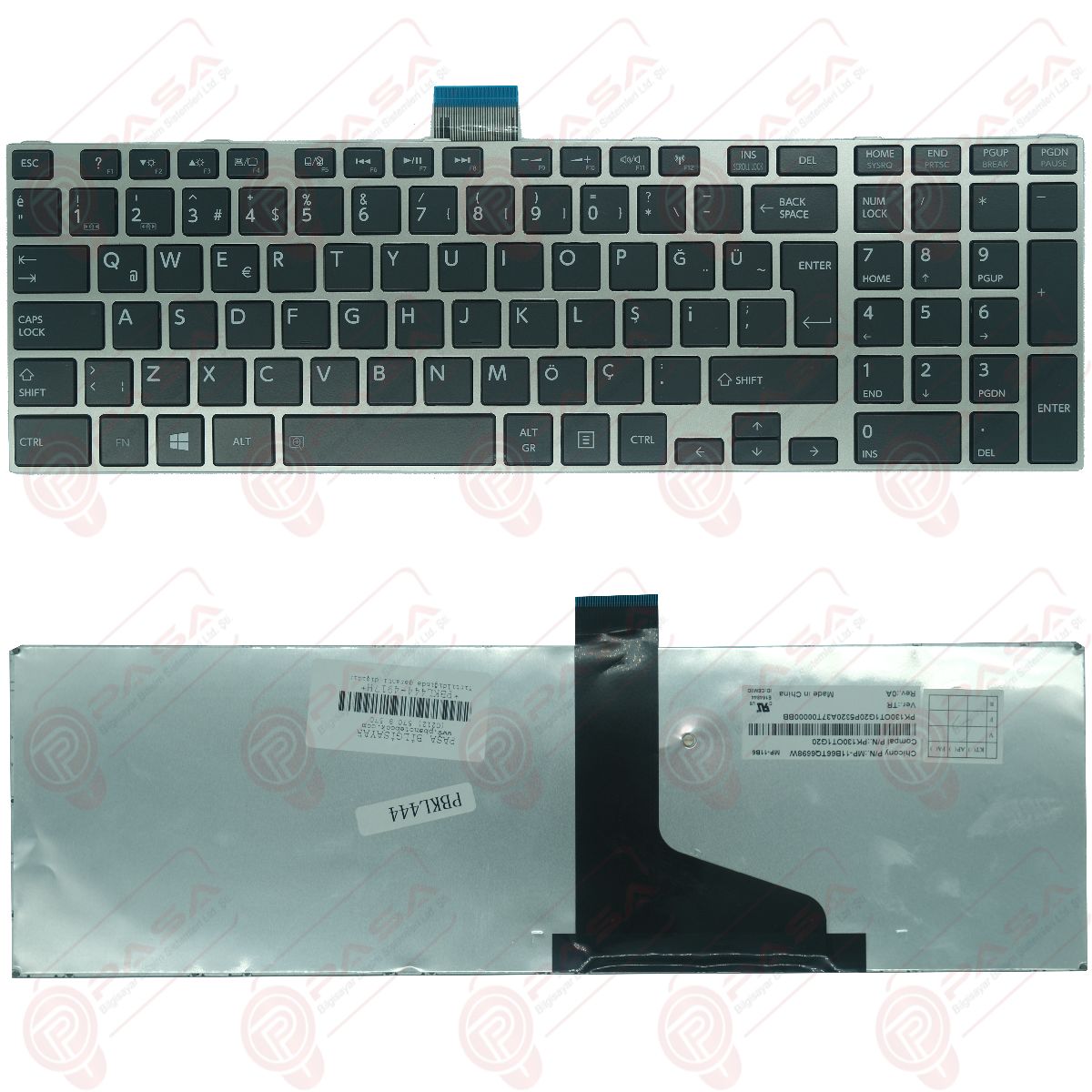 Toshiba Satellite L875D-C4M, L875-S7209 Klavye Tuş Takımı Gri TR