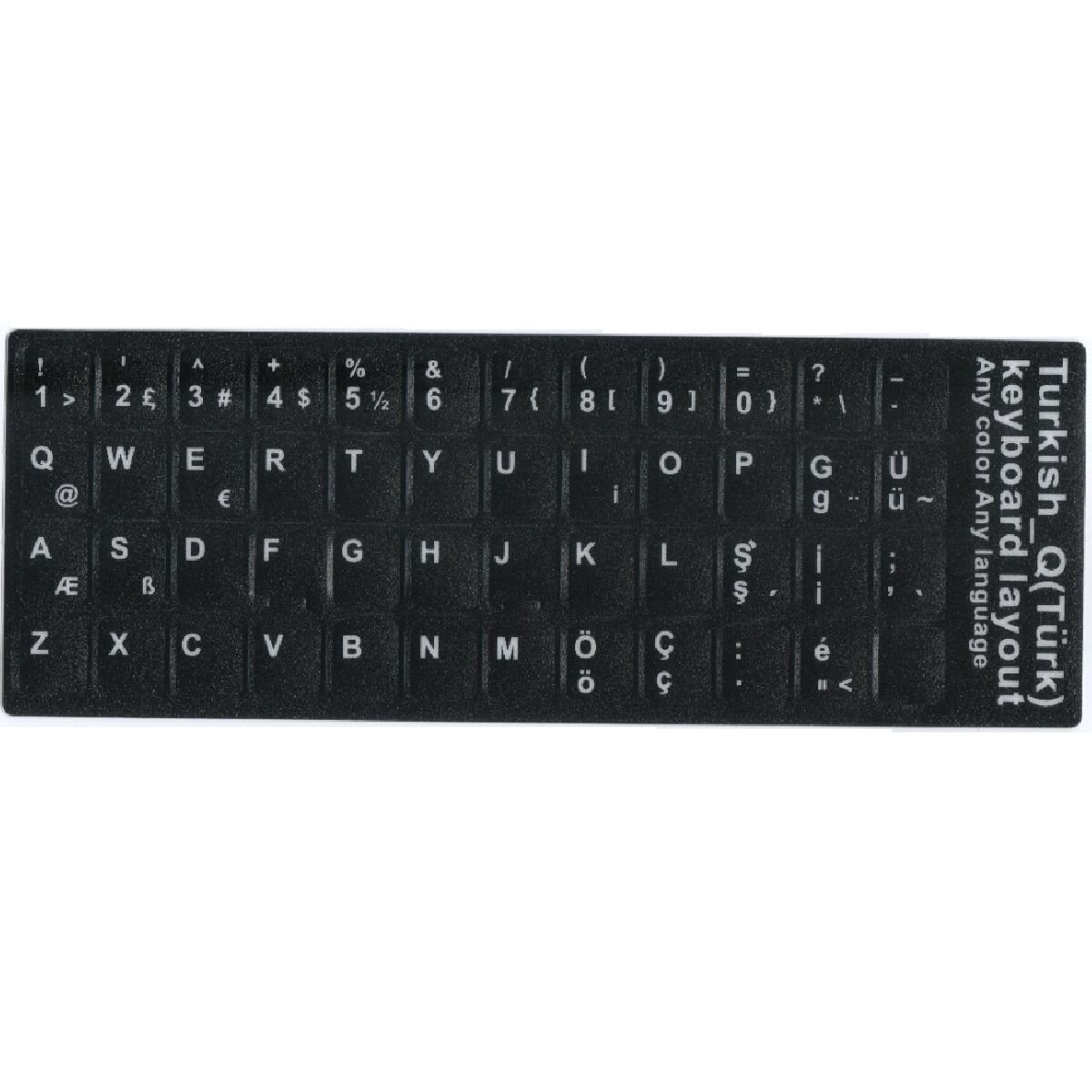 Türkçe Q Klavye Etiketi Laptop PC Sticker