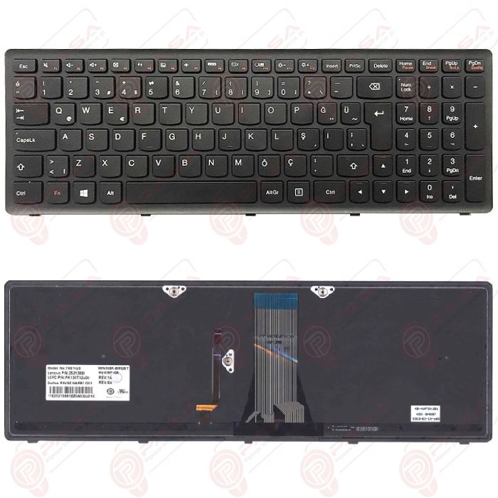 Lenovo 25211084, 25213595 Klavye Led Işıklı Siyah TR