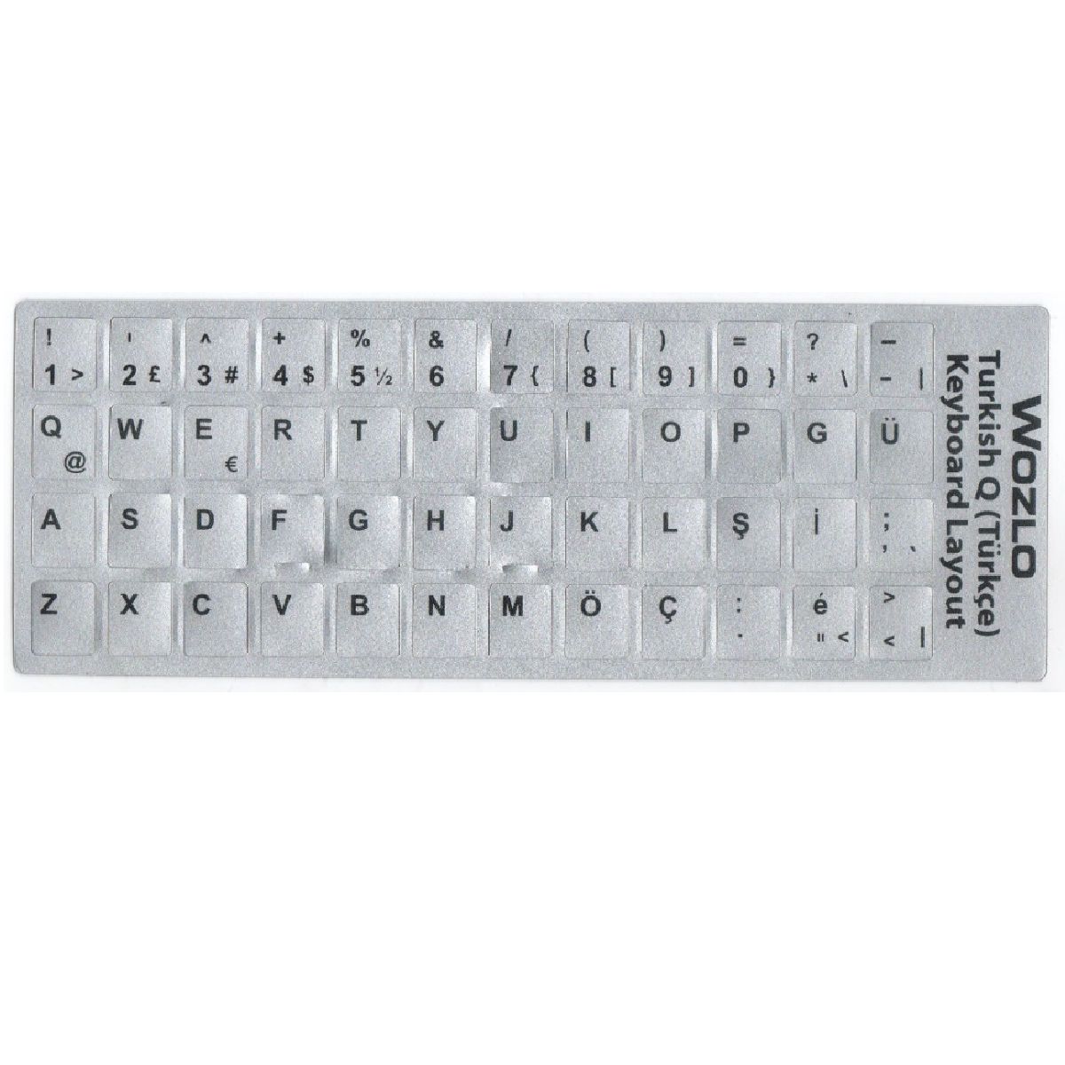 TÜRKÇE Q KLAVYE ETİKETİ LAPTOP PC STİCKER GRİ RENK