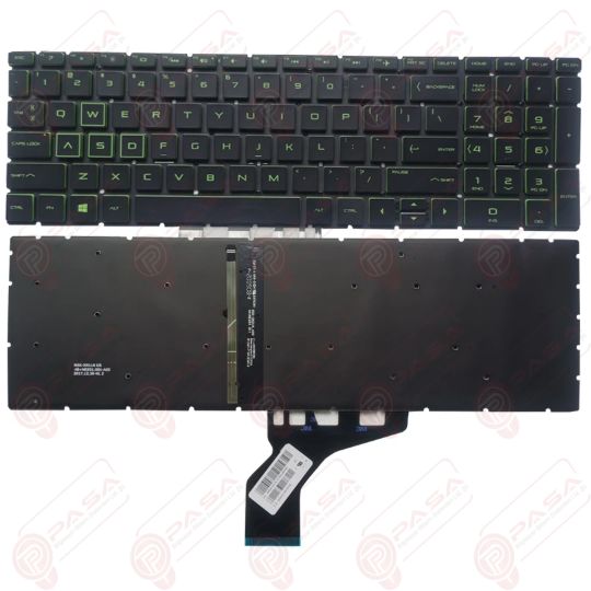 Hp 15-BS117NT, 15-BS150NT, 15-BS151NT Klavye Tuş Takımı Tuş Seti Yeşil Led Işıklı Türkçe