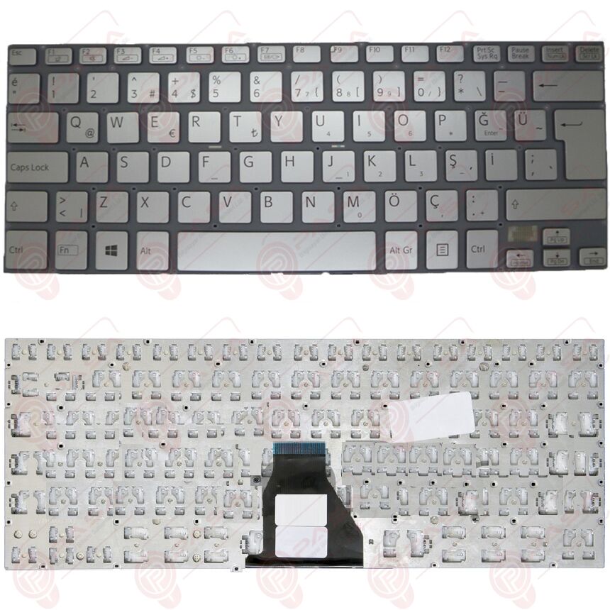 Sony Vaio SVF14A13CXB, SVF14A13CXP, SVF14A13CXS Klavye Gri TR