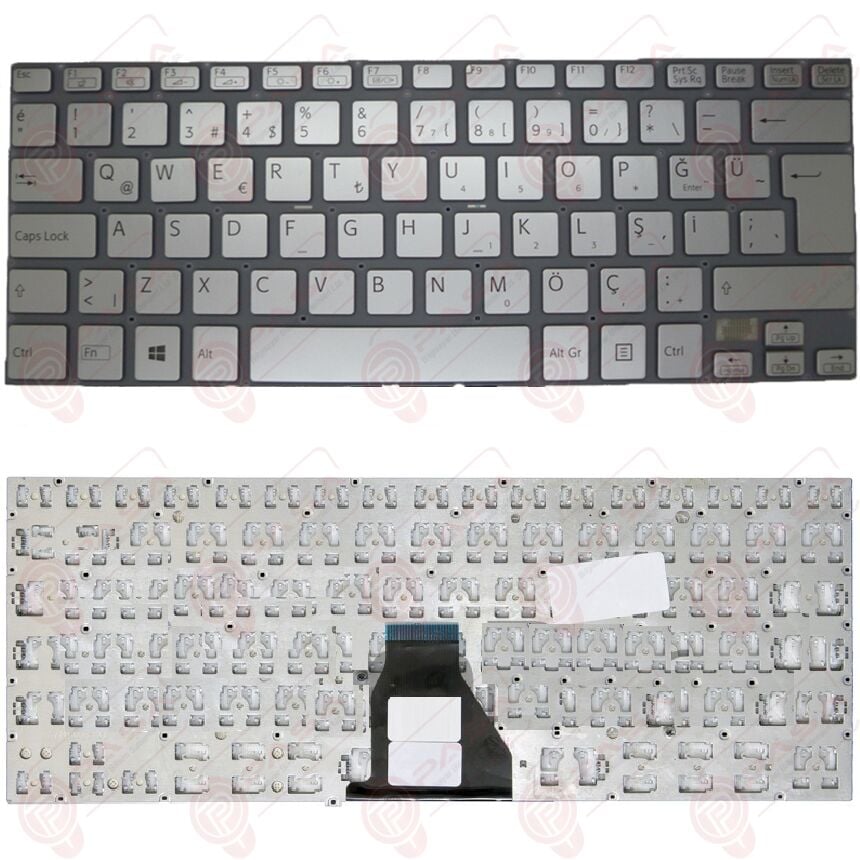 Sony Vaio SVF14A15STP, SVF14A15STS, SVF14A16CXP Klavye Gri TR