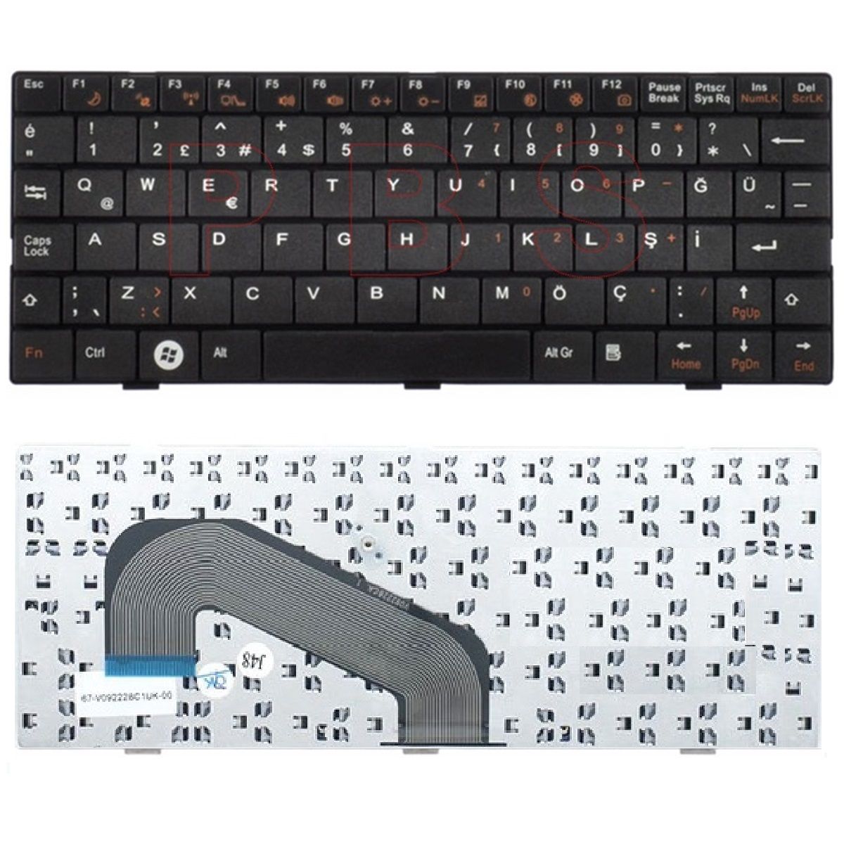 Crea MP-08A33TQ-8601, MP-08A33TQ-3601 Klavye Tuş Takımı Tuş Seti Siyah Türkçe