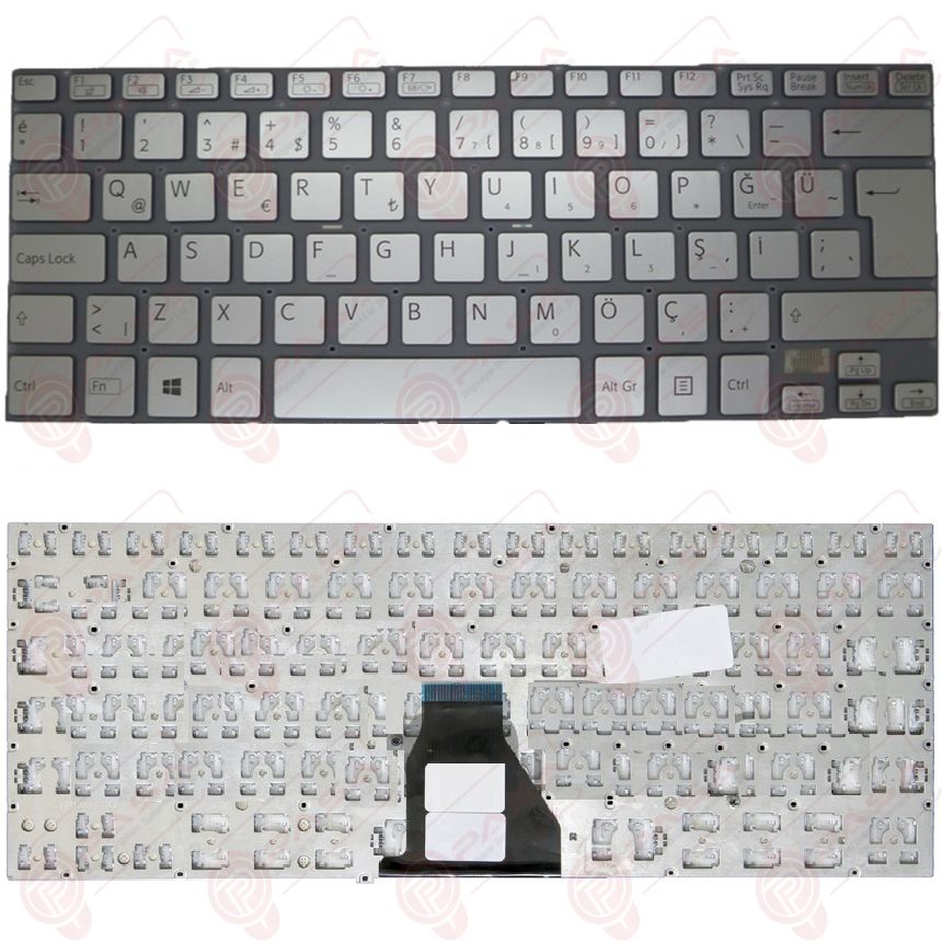 Sony Vaio SVF14A16CXB, SVF14A15ST, SVF14A15STB Klavye Gri TR