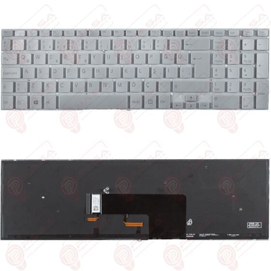 Sony Vaio SVF1532N4E, SVF1532O4E Klavye Led Işıklı Gri TR