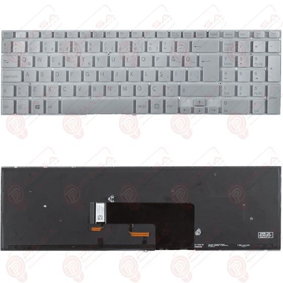 Sony Vaio SVF1532P1E, SVF1532P1R Klavye Led Işıklı Gri TR