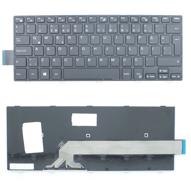 Dell inspiron 3468, 14-3468 Klavye Siyah TR