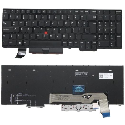 Lenovo ThinkPad L15, 20U3, 20U4, 20U7, 20U8 Uyumlu Klavye Tuş Takımı Tuş Seti Siyah Türkçe
