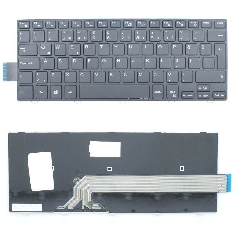 Dell inspiron 5442, 14-5442 Klavye Siyah TR