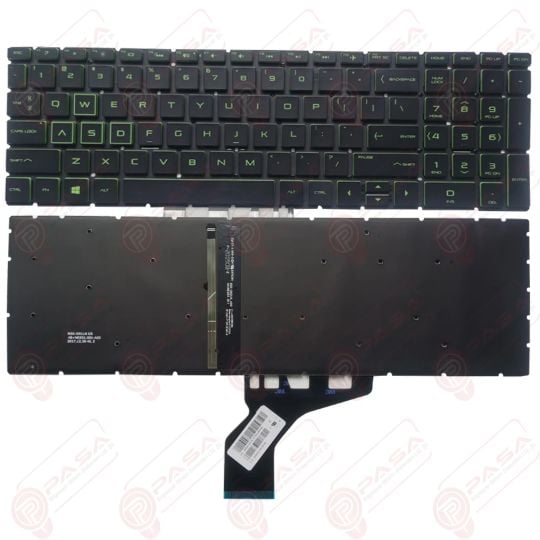 Hp 15Q-BU000, 15Q-BY000 Klavye Tuş Takımı Tuş Seti Yeşil Led Işıklı Türkçe