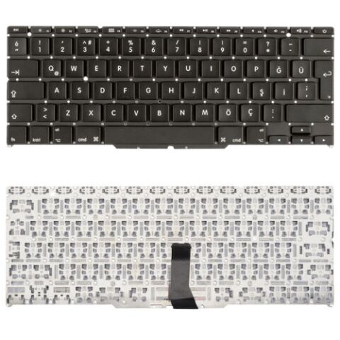 Apple MacBook Air EMC 2558, EMC2558, EMC 2631, EMC2631 Klavye Tuş Takımı Tuş Seti Siyah Türkçe