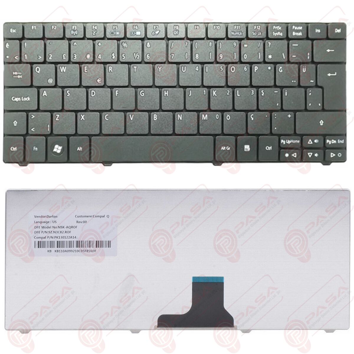 Acer ZA3, ZA5, ZH6, ZH7, MS2299 Klavye Tuş Takımı Tuş Seti Siyah Türkçe