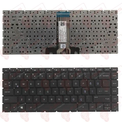 Hp Pavilion 14-CD0015NT, 14-CD0016NT Klavye Tuş Takımı Türkçe Siyah Q Tuş Yapısı