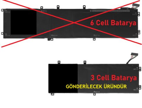 Nion Dell RRCGW, 0RRCGW, M7R96, 0M7R96 3-Cell Uyumlu Batarya Pil