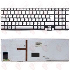 Sony Vaio VPCSE1V9E, VPCSE1V9R Klavye Led Işıklı Gri TR