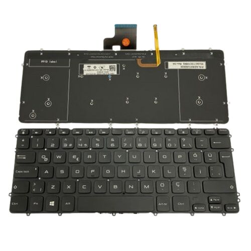 Dell Precision M3800 Uyumlu Klavye Tuş Takımı Tuş Seti Led Işıklı Siyah Türkçe