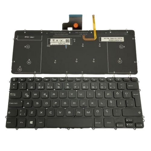 Dell XPS 9530, 15 9530, 15-9530 Uyumlu Klavye Tuş Takımı Tuş Seti Led Işıklı Siyah Türkçe