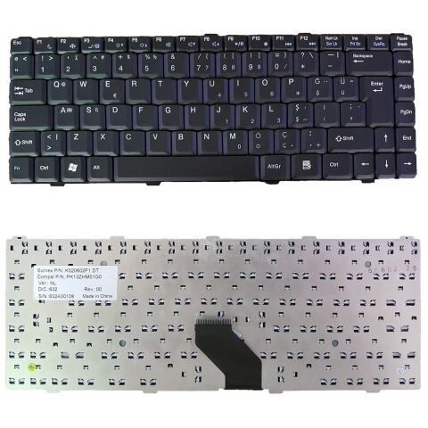 Arçelik ANB660SR, ANB661SR, ANB671MT Tuş Takımı Klavye Tuş Seti Türkçe Siyah
